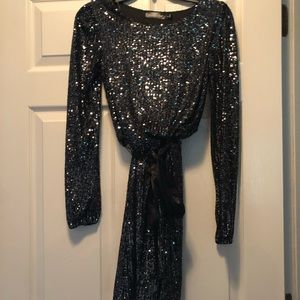 Black sequins dress